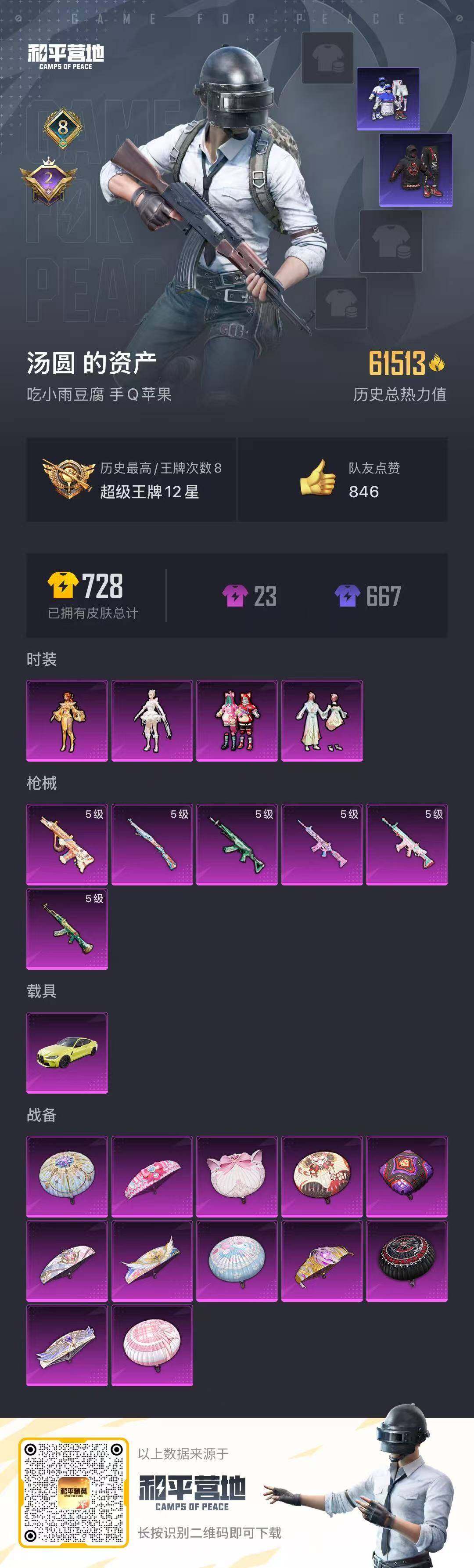 HPLFY3310839和平精英账号详情图12
