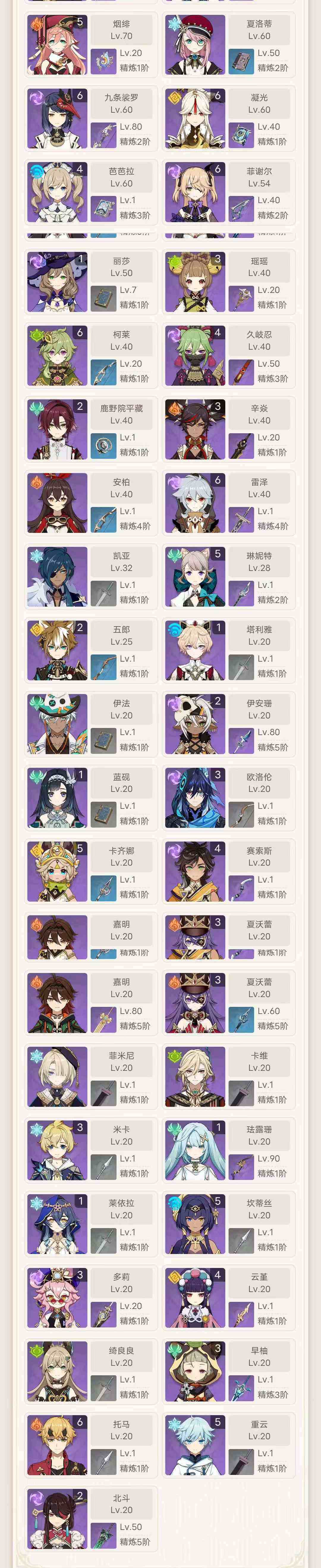 YSEY39550原神账号详情图4