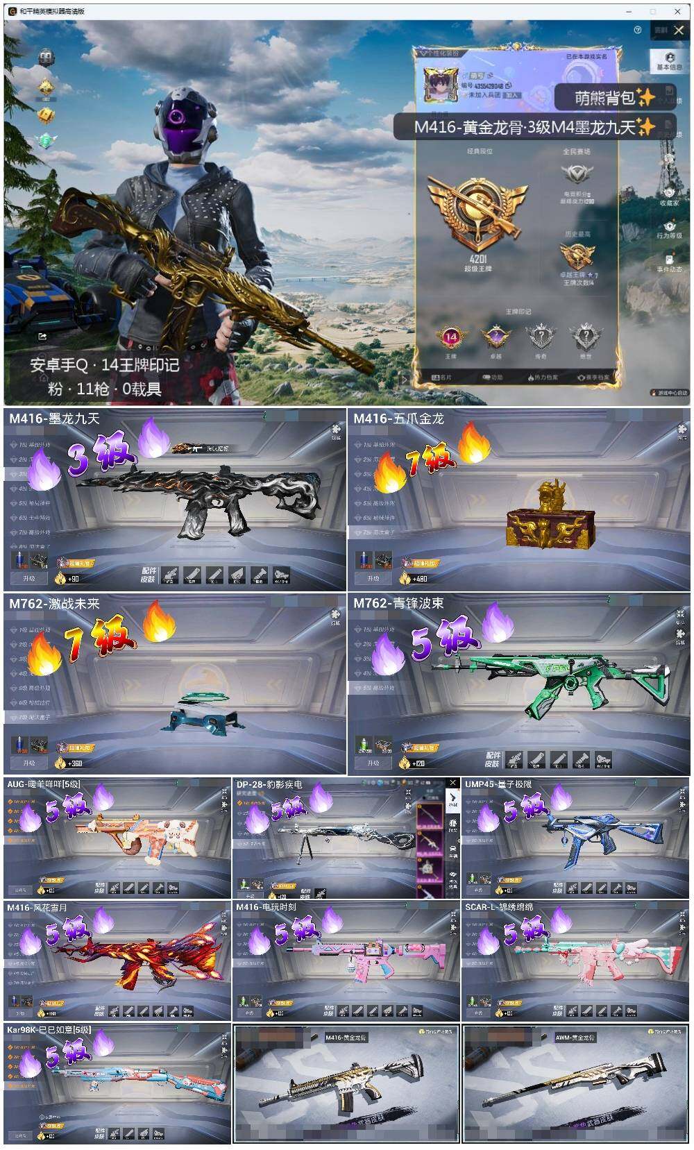 HPLX3337218和平精英账号详情图2