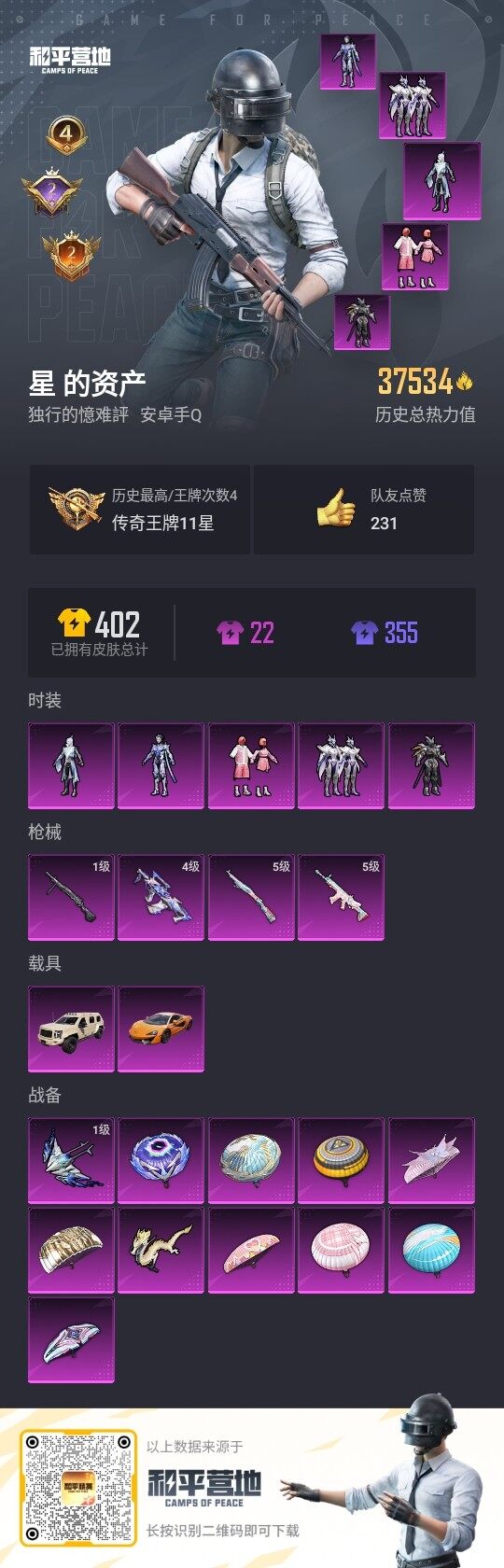 HPLE3328604和平精英账号详情图3