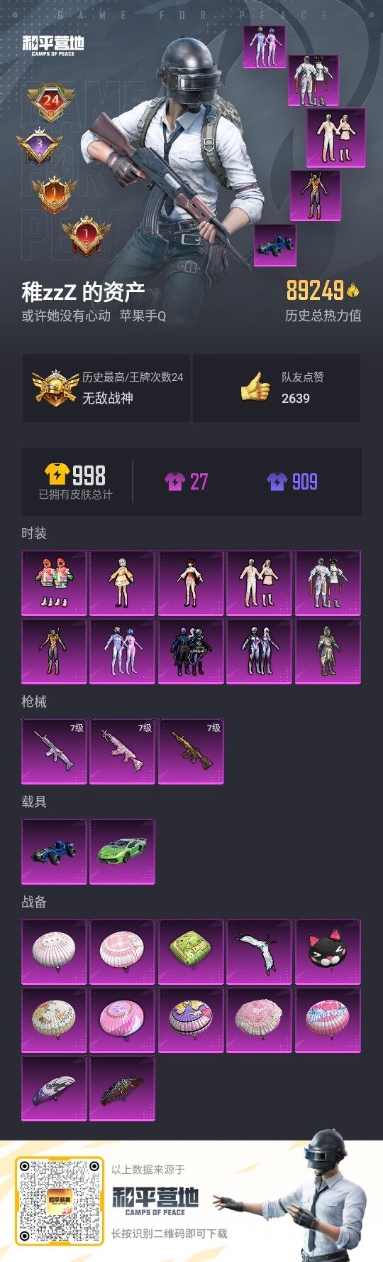 HPLE3312594和平精英账号详情图3 HPLE3312594和平精英账号详情图3