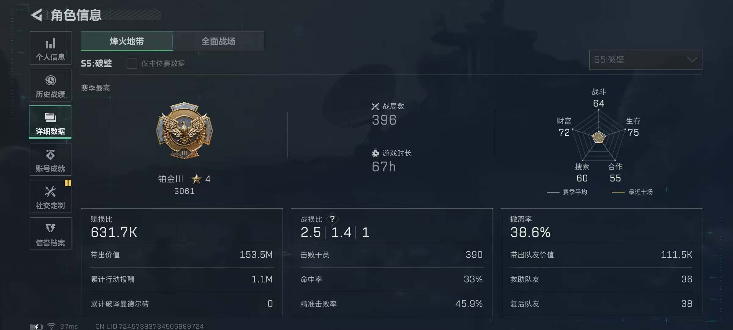 SJZQM328088三角洲行动账号详情图4