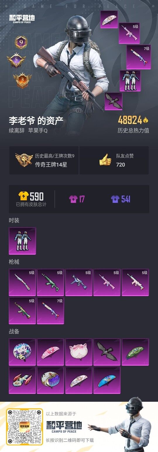 HPLX3336820和平精英账号详情图3