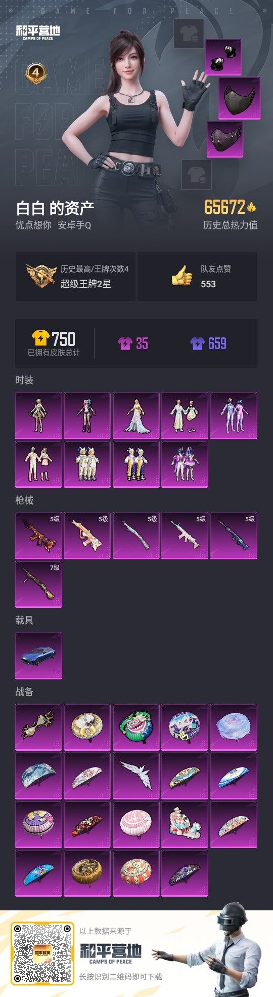 HPLE3336519和平精英账号详情图3