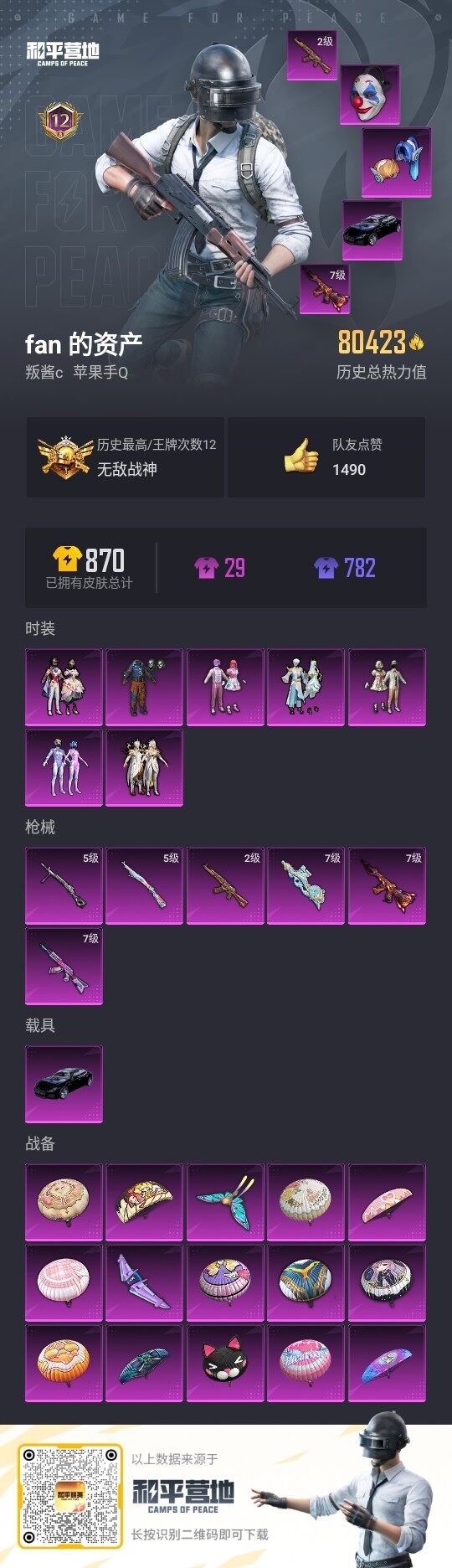 HPLE3336524和平精英账号详情图3