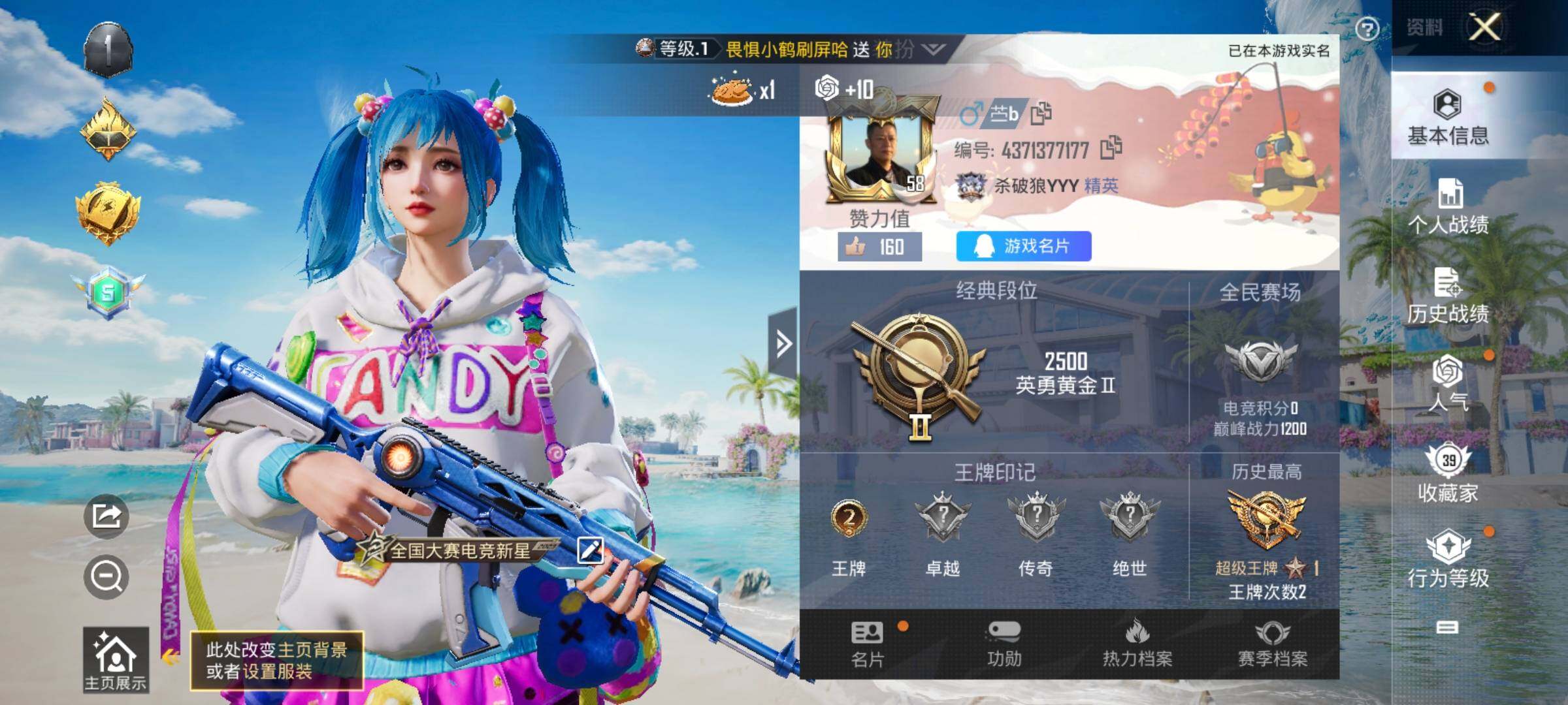 HPCMW3336338和平精英账号详情图2