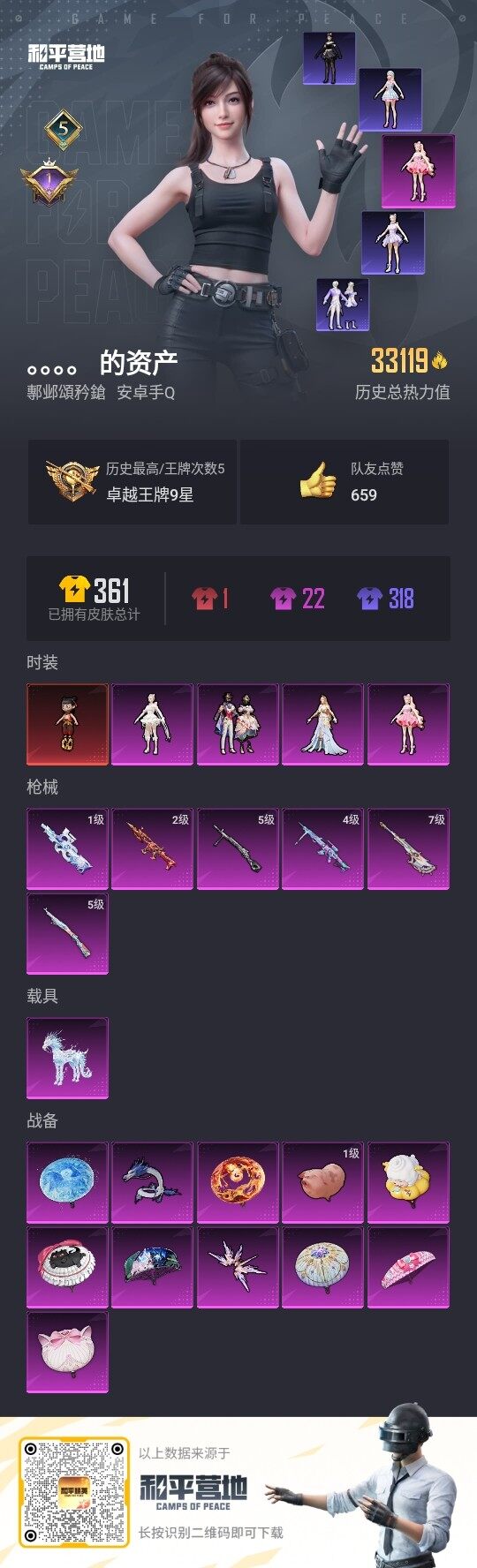 HPLX3336850和平精英账号详情图3