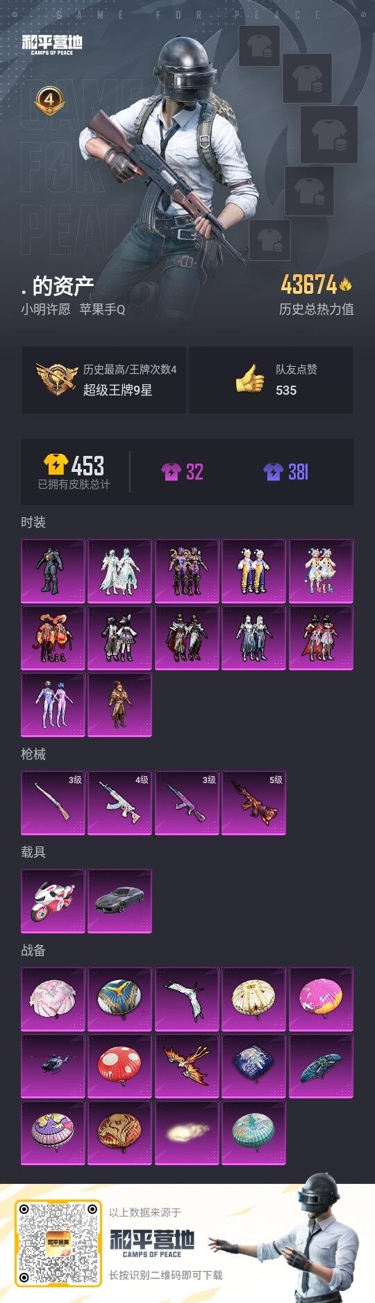 HPLX3336853和平精英账号详情图3