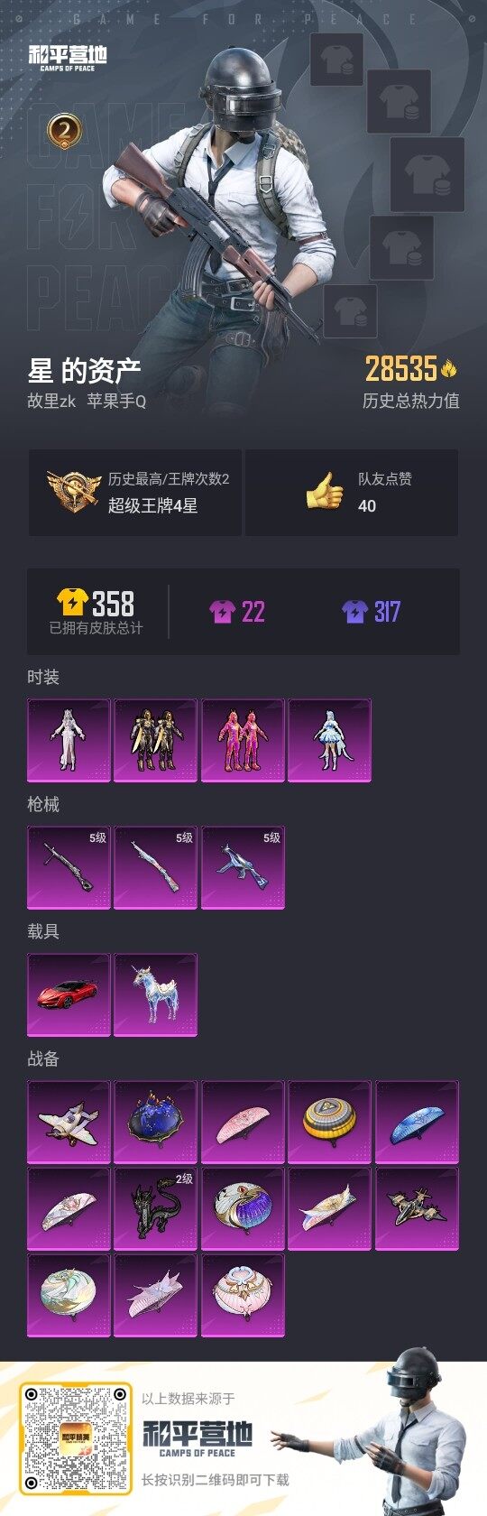 HPLX3336854和平精英账号详情图3