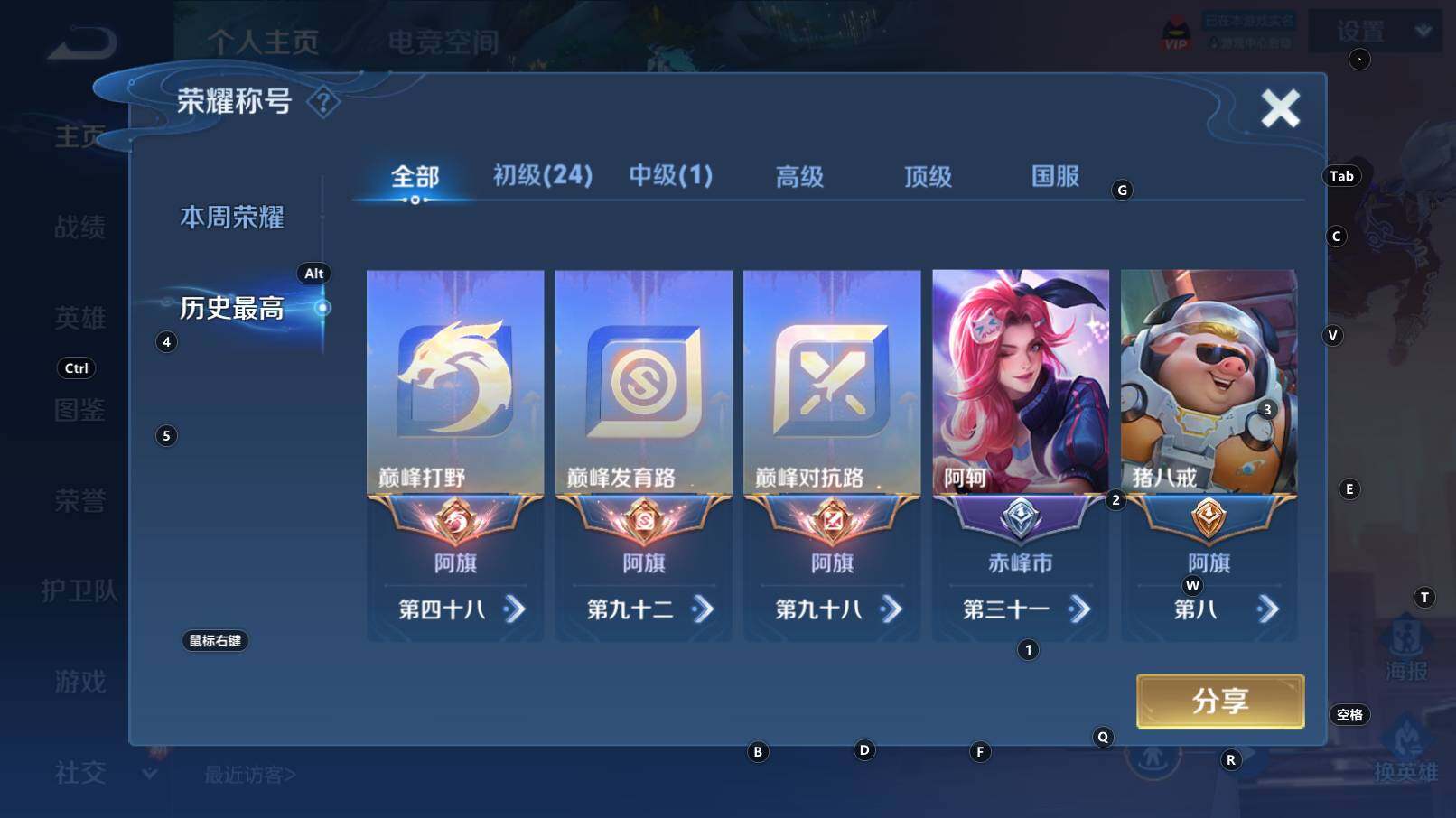 WZCMW3254281王者荣耀账号详情图5