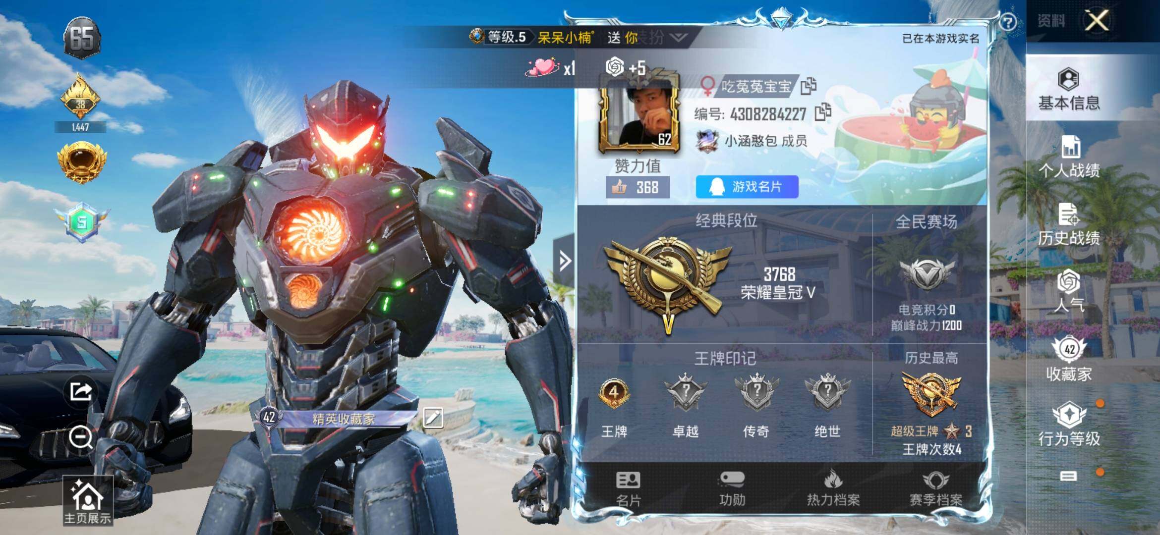 HPYXS3318125和平精英账号详情图2 HPYXS3318125和平精英账号详情图2