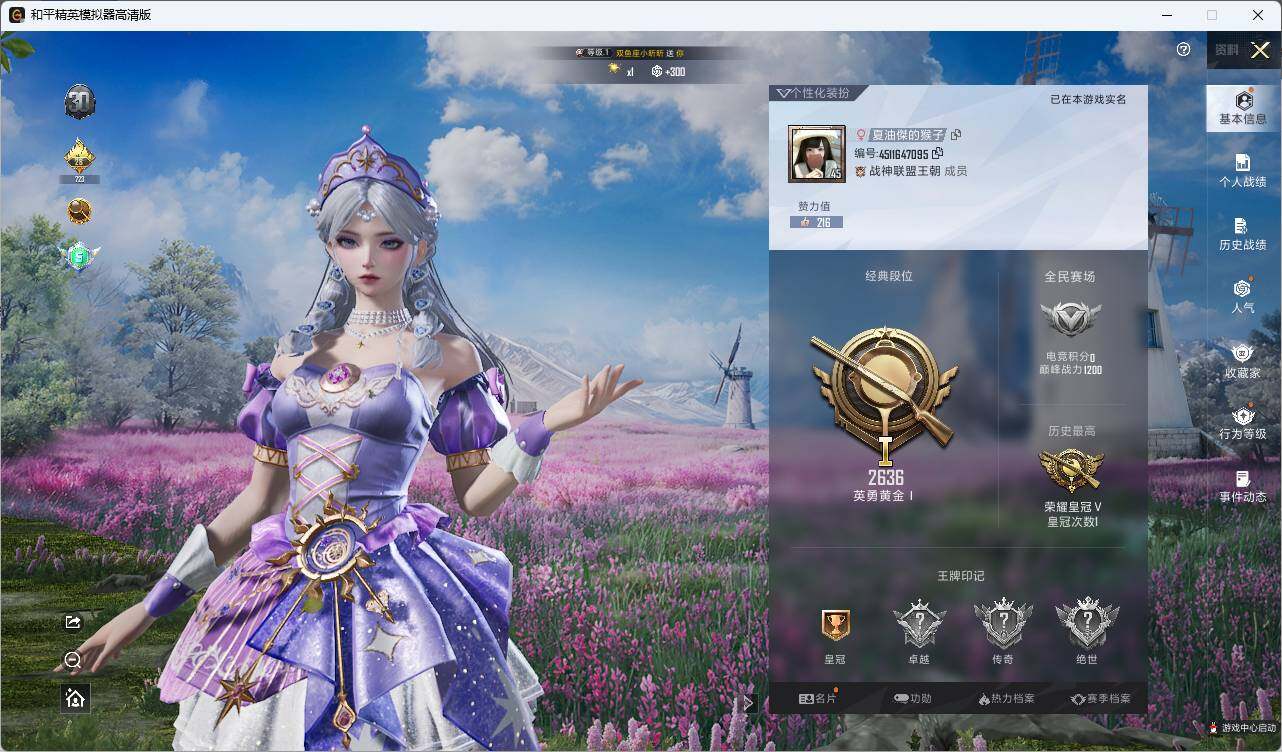 HPLE3336563和平精英账号详情图4