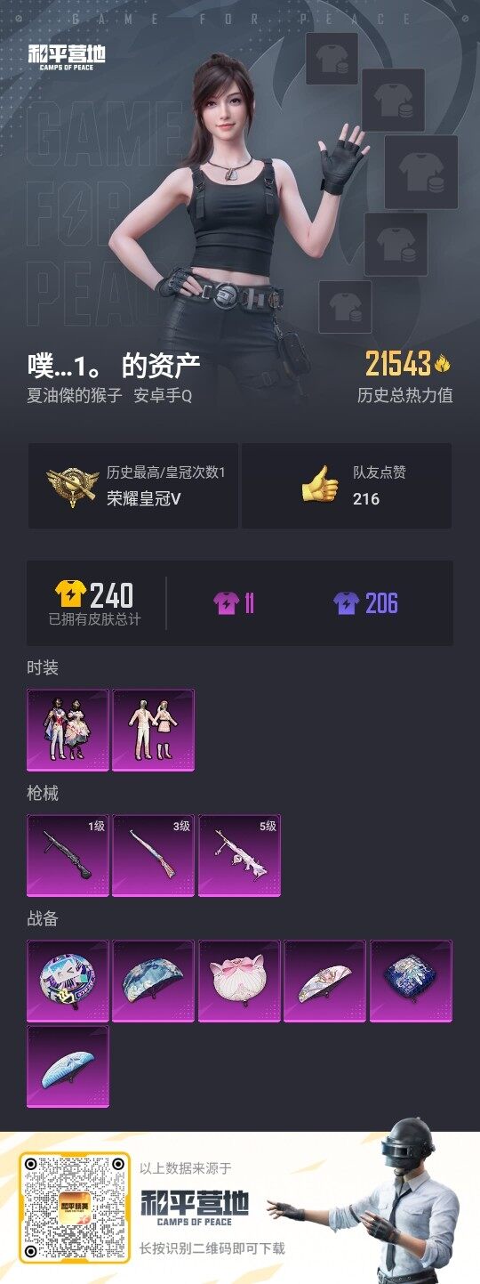 HPLE3336563和平精英账号详情图3