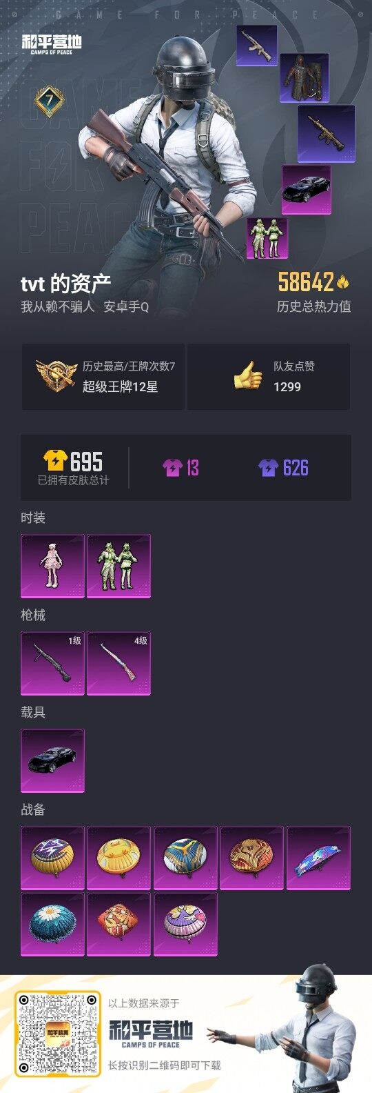 HPLE3322885和平精英账号详情图3 HPLE3322885和平精英账号详情图3