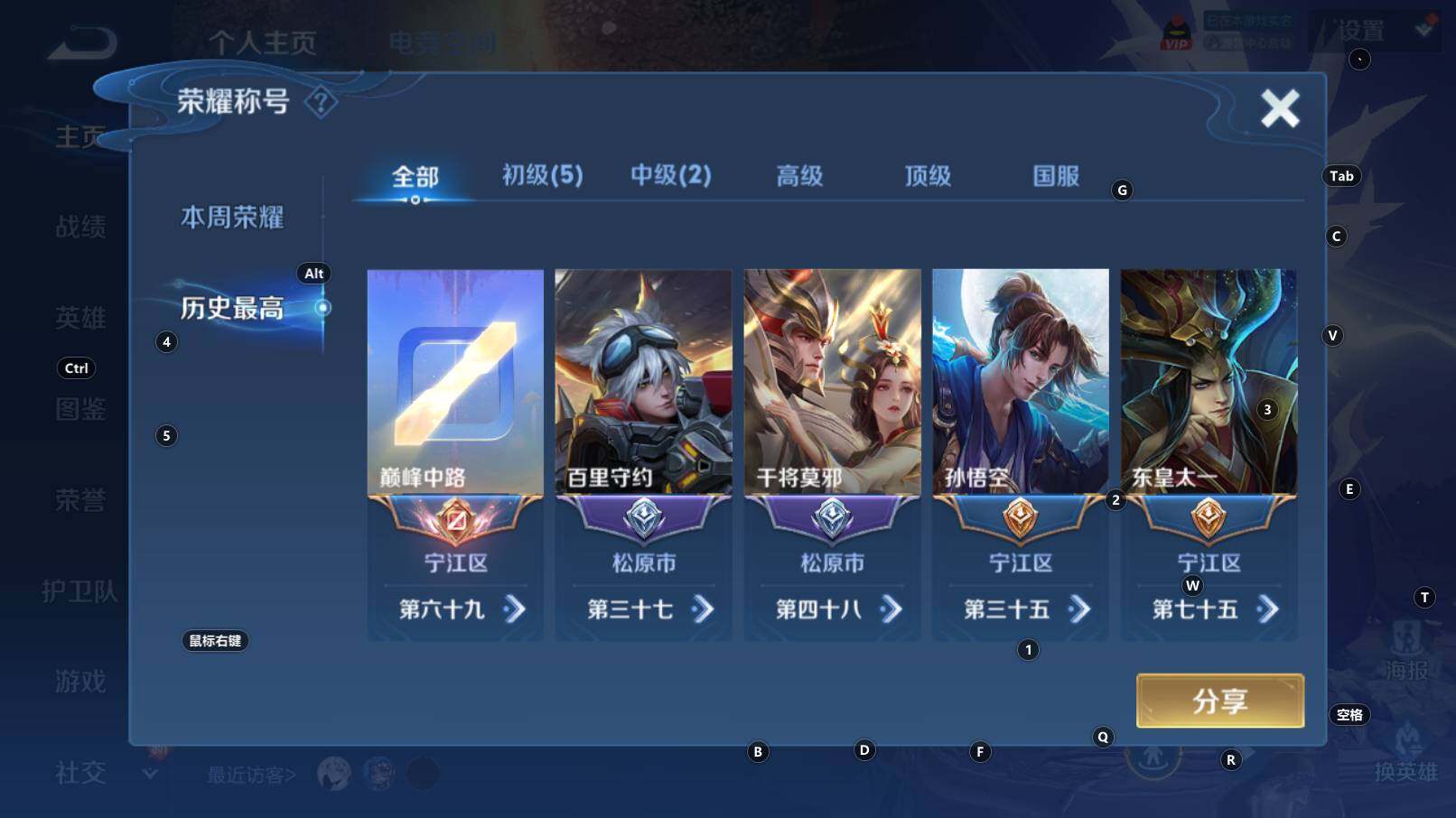 WZCMW3254987王者荣耀账号详情图5
