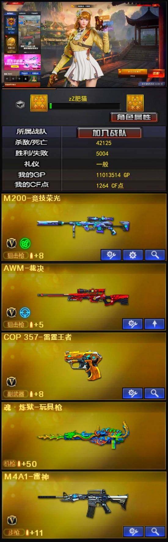 CFFHW326304穿越火线账号详情图3 CFFHW326304穿越火线账号详情图3