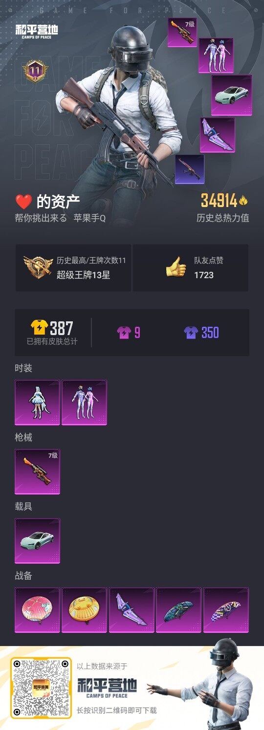 HPLX3336892和平精英账号详情图3