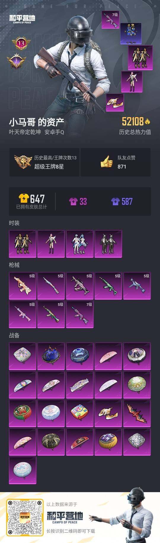 HPLX3336909和平精英账号详情图3