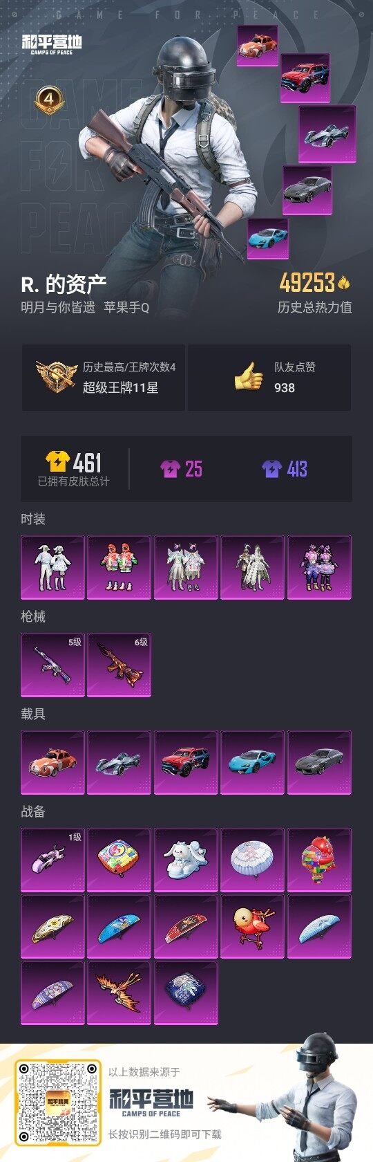 HPLX3336910和平精英账号详情图3