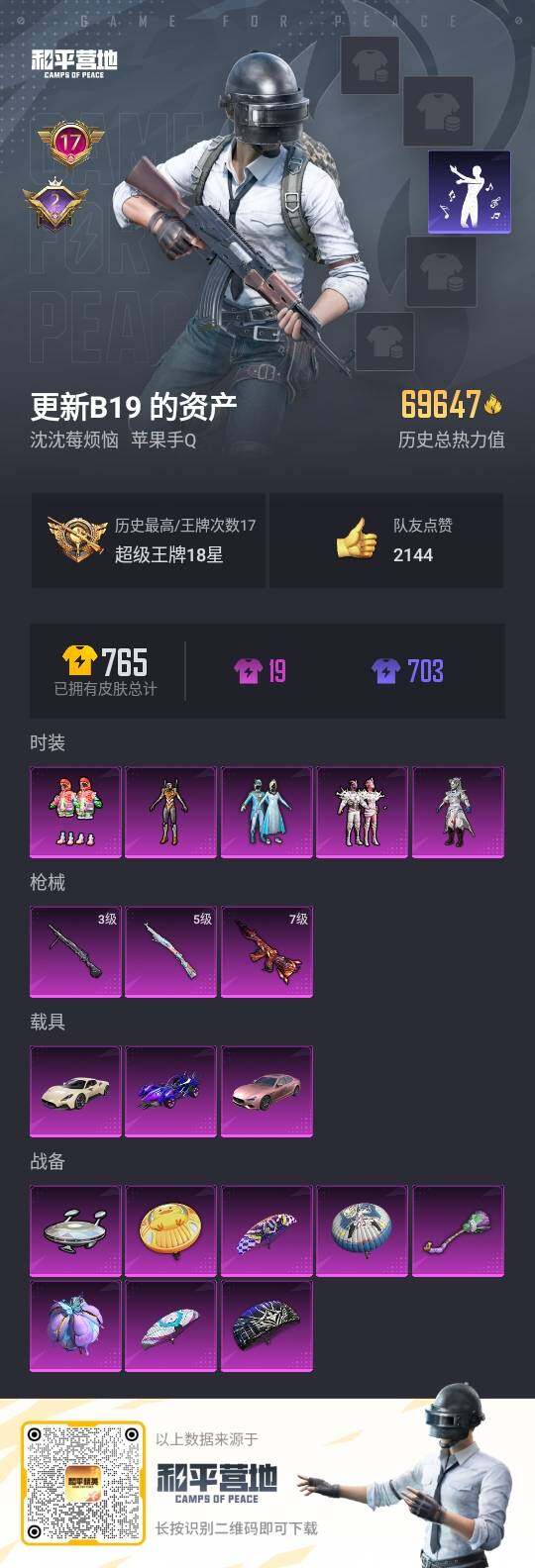 HPLX3336911和平精英账号详情图3