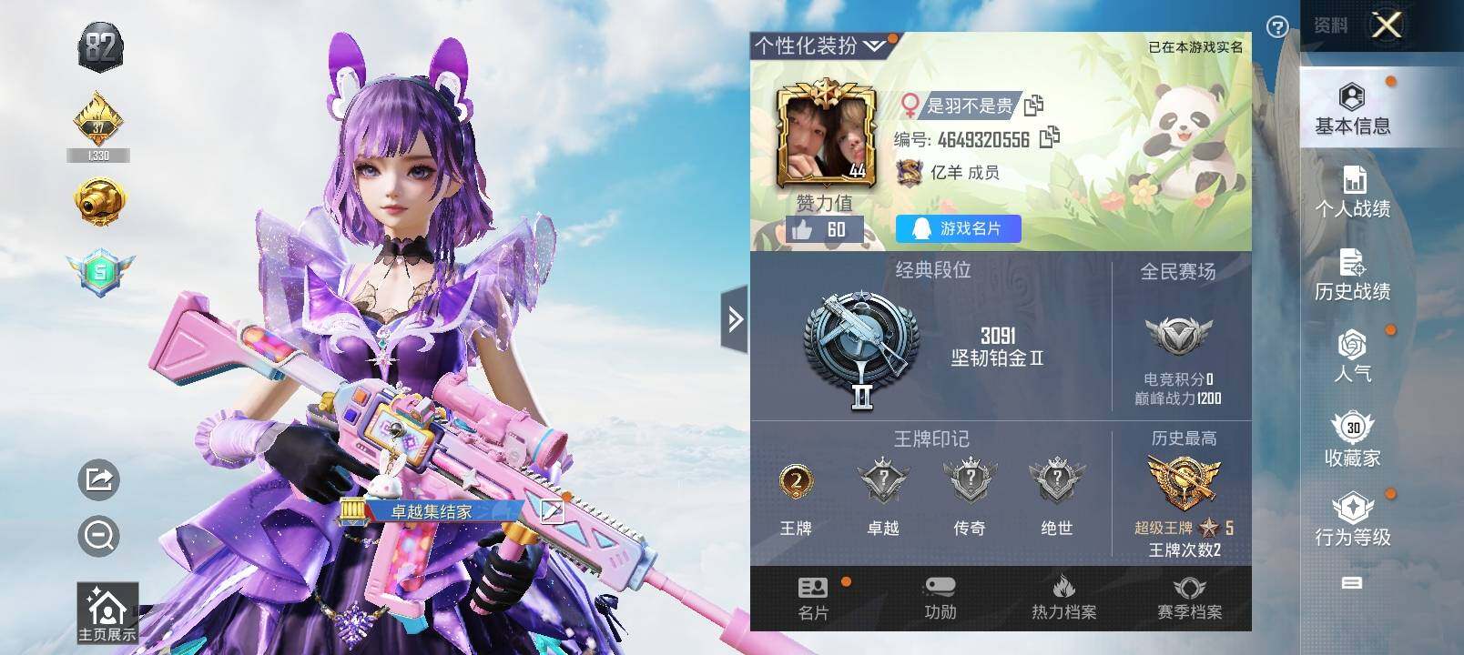 HPYXS3320731和平精英账号详情图2 HPYXS3320731和平精英账号详情图2
