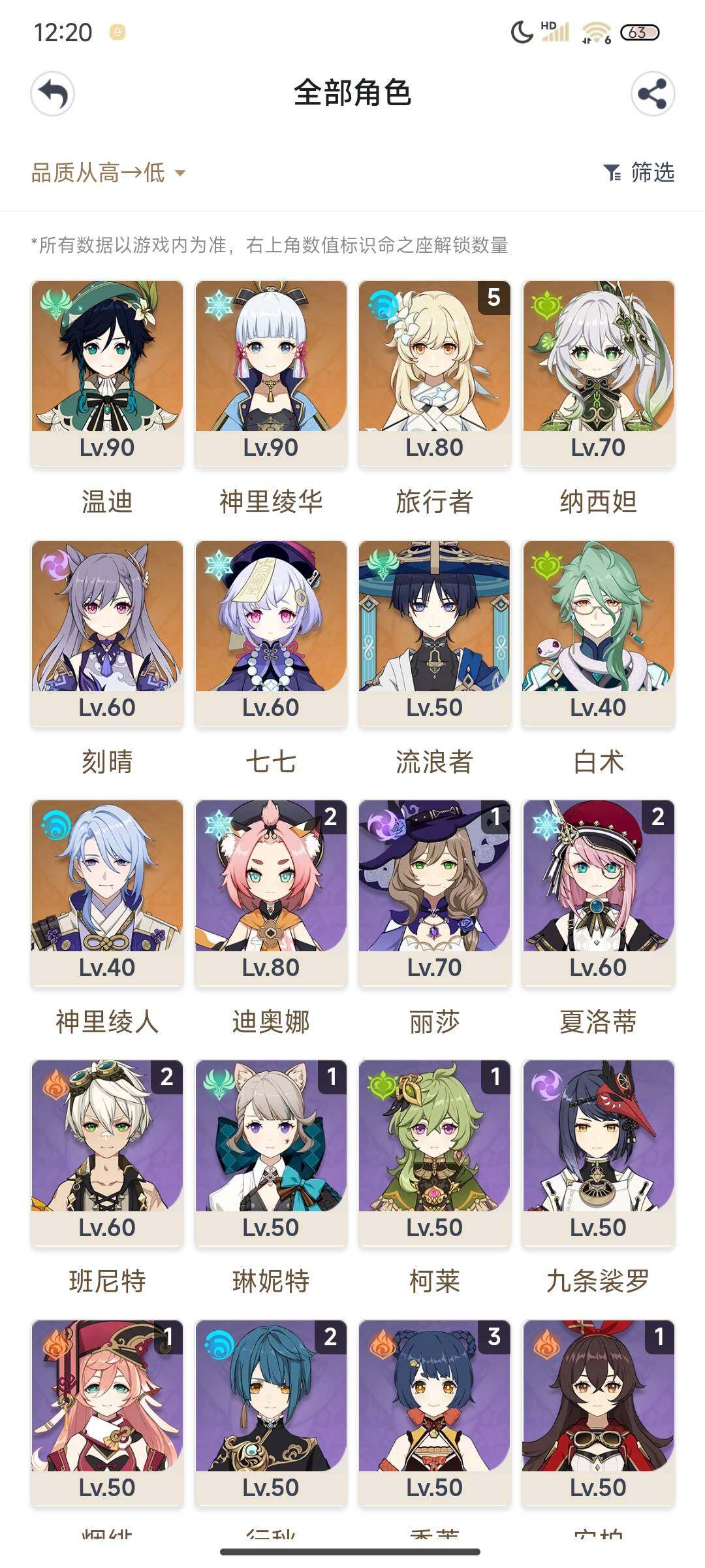 YSEY310884原神账号详情图4 YSEY310884原神账号详情图4