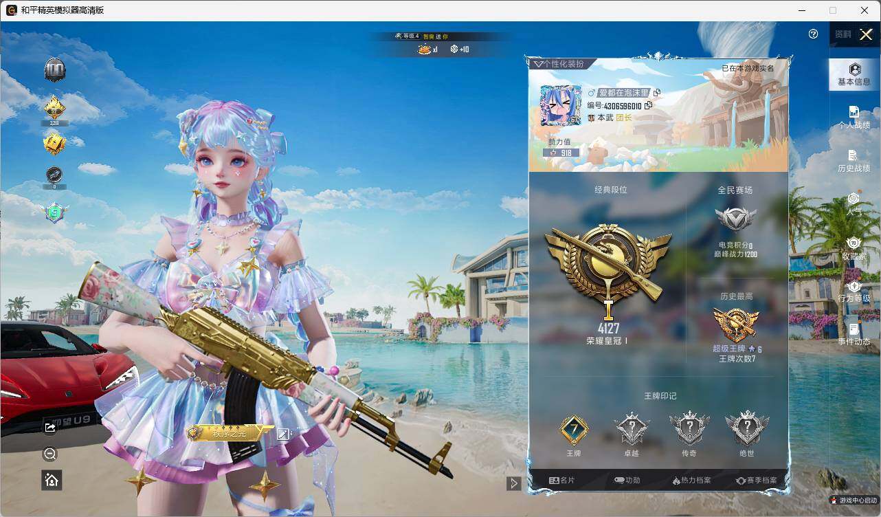 HPLE3336604和平精英账号详情图4