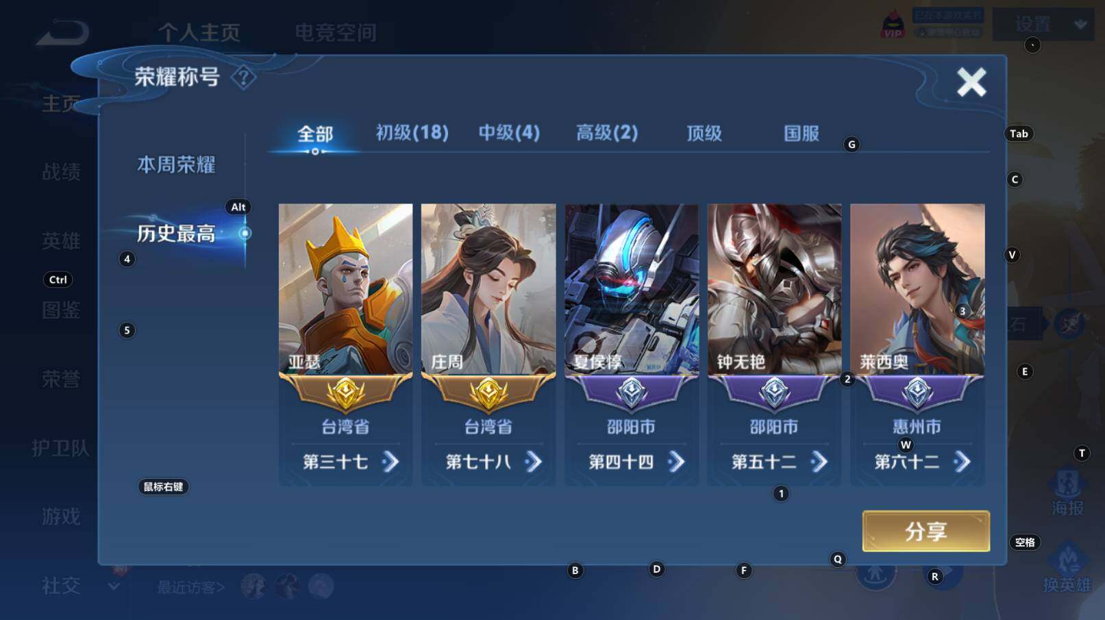 WZCMW3259589王者荣耀账号详情图5