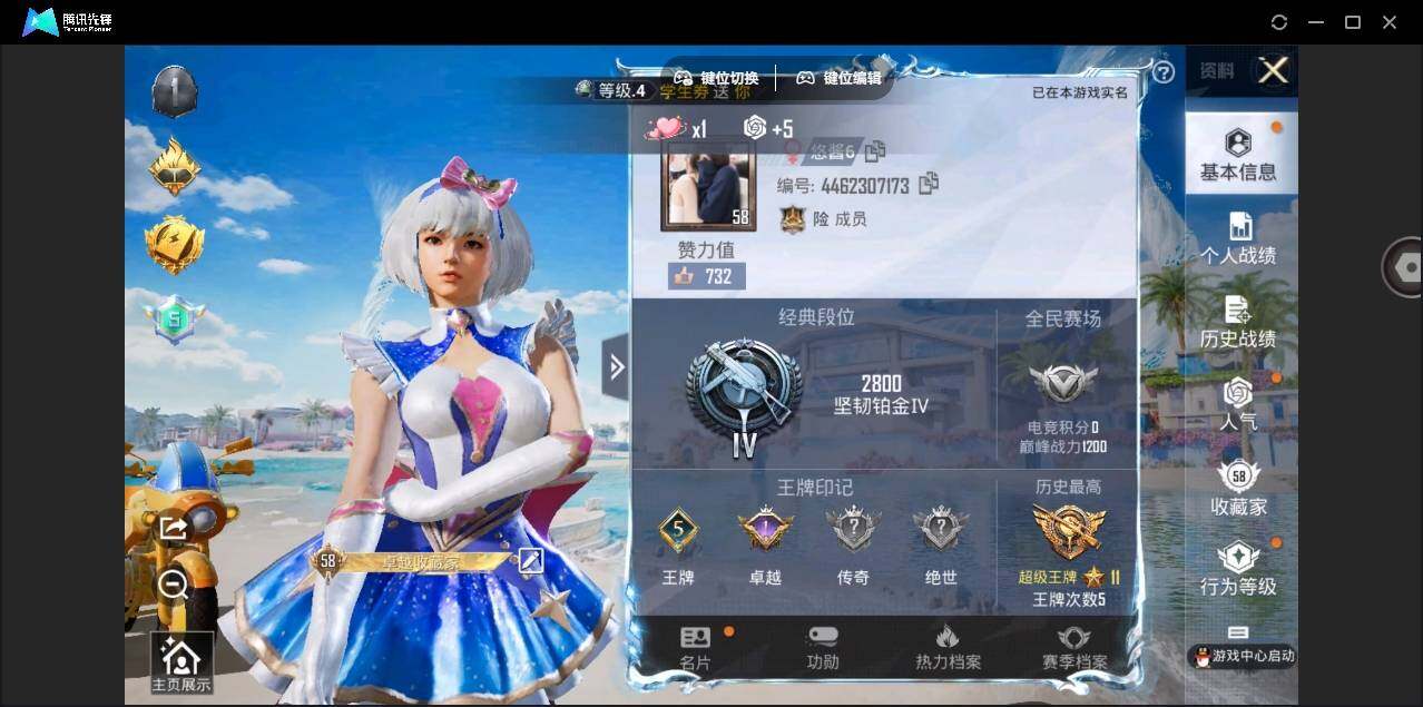 HPYYH3323833和平精英账号详情图3