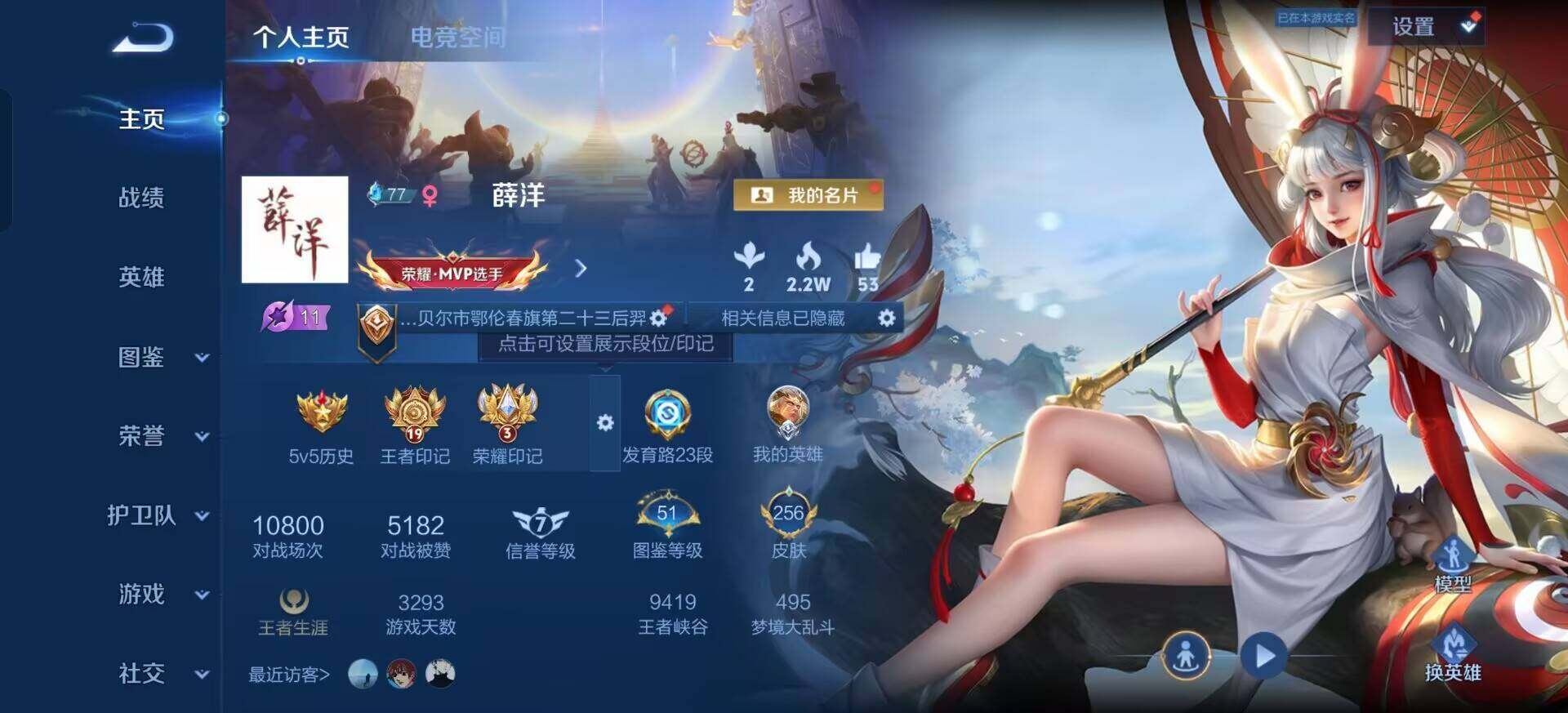 WZQM3321358王者荣耀账号详情图3