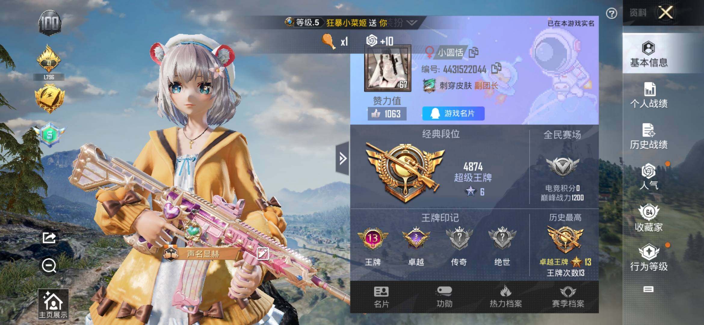 HPYXS3320823和平精英账号详情图2 HPYXS3320823和平精英账号详情图2