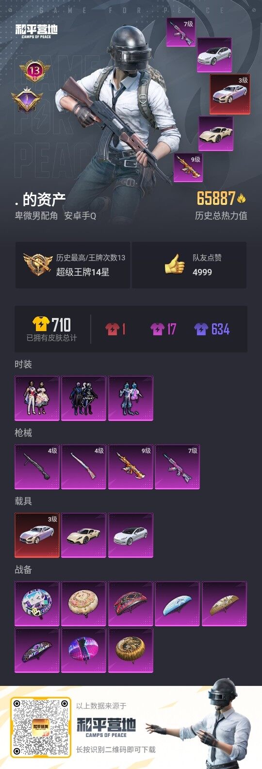 HPLE3339984和平精英账号详情图3