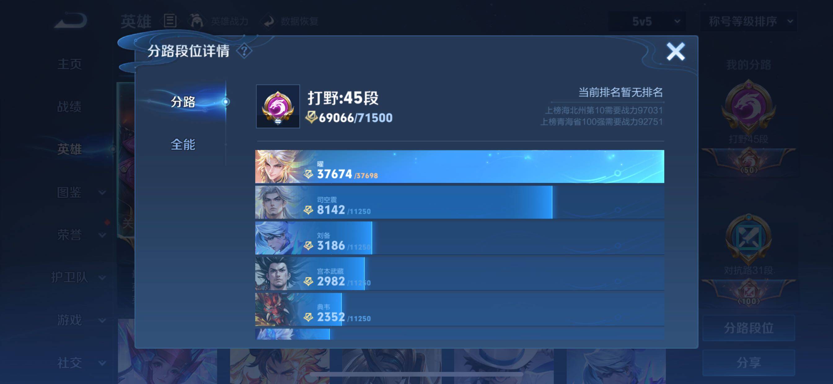 WZCMY3262814王者荣耀账号详情图5 WZCMY3262814王者荣耀账号详情图5