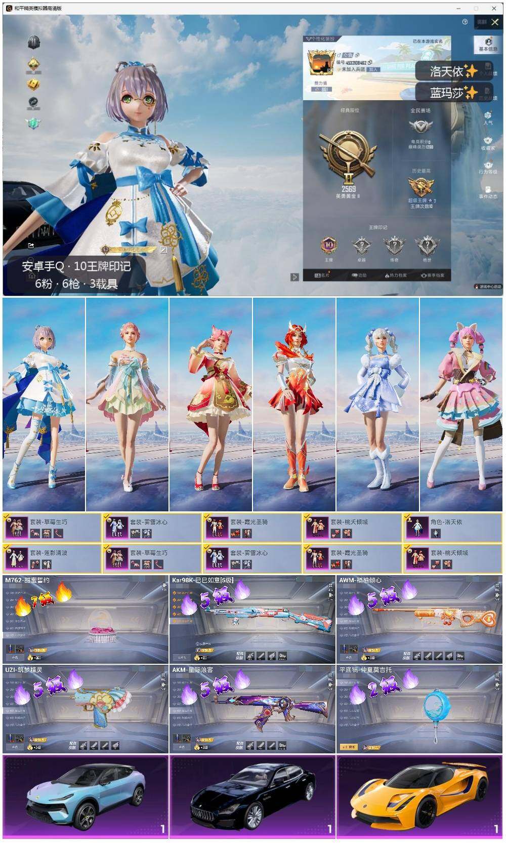 HPLE3321425和平精英账号详情图2