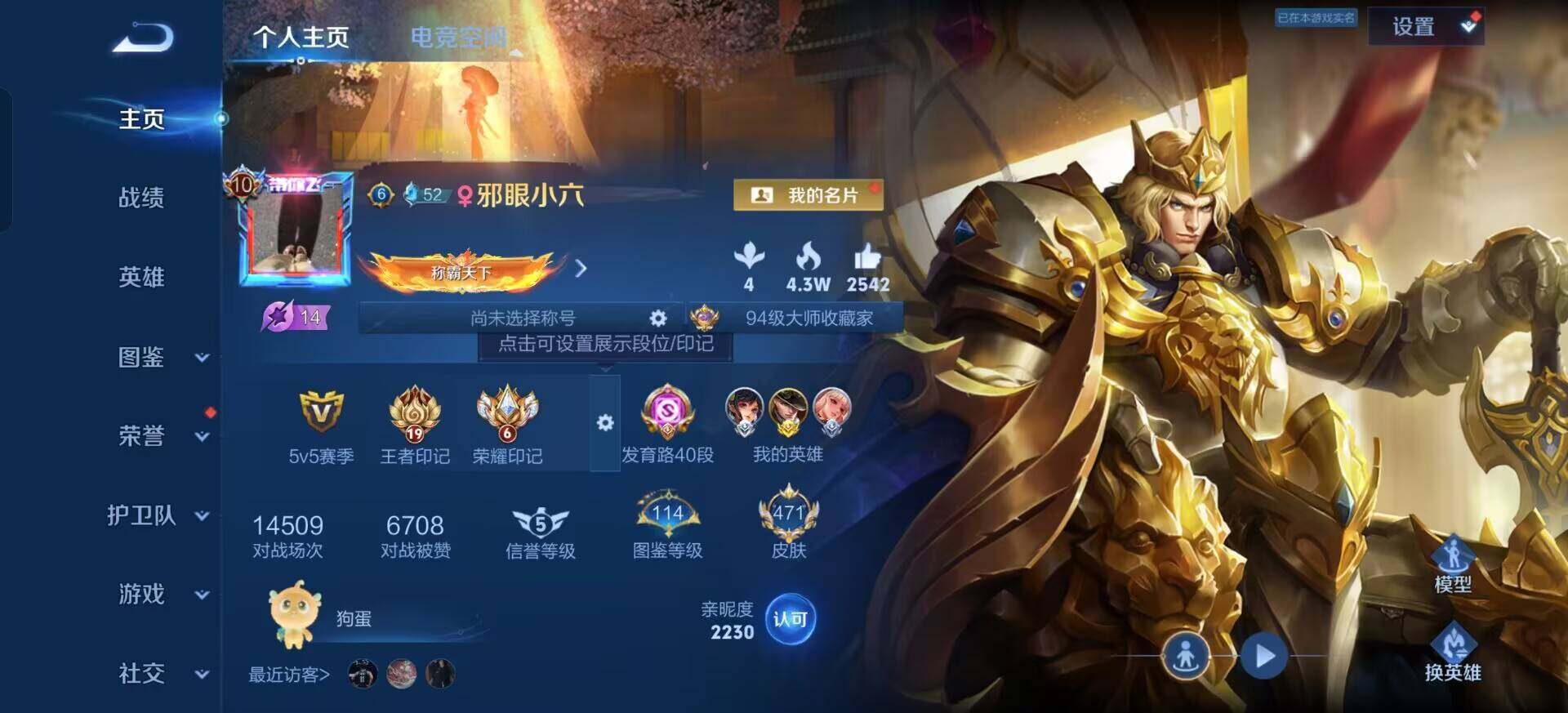 WZQM3370503王者荣耀账号详情图3 WZQM3370503王者荣耀账号详情图3