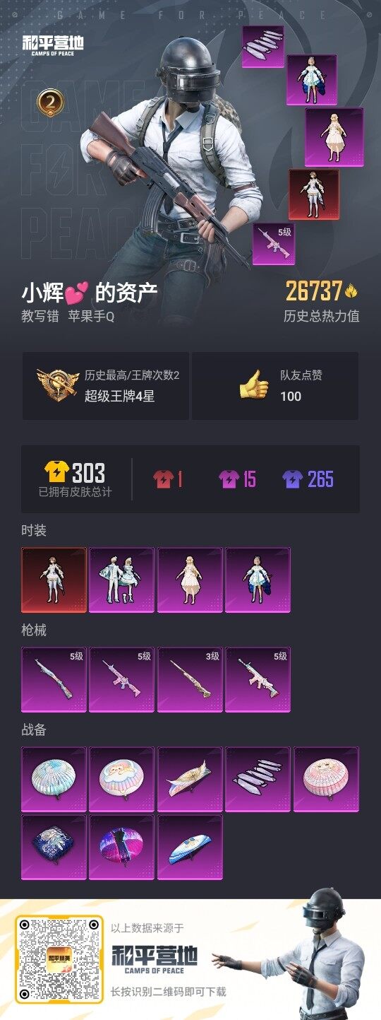HPLE3322003和平精英账号详情图3