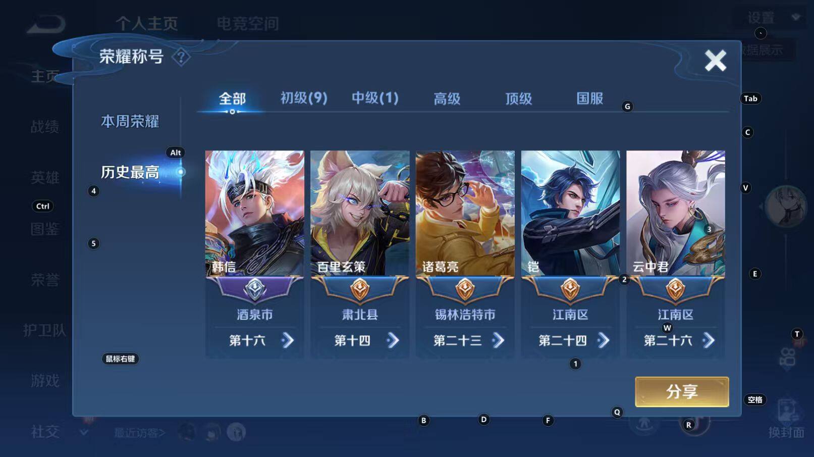 WZCMW3369199王者荣耀账号详情图5