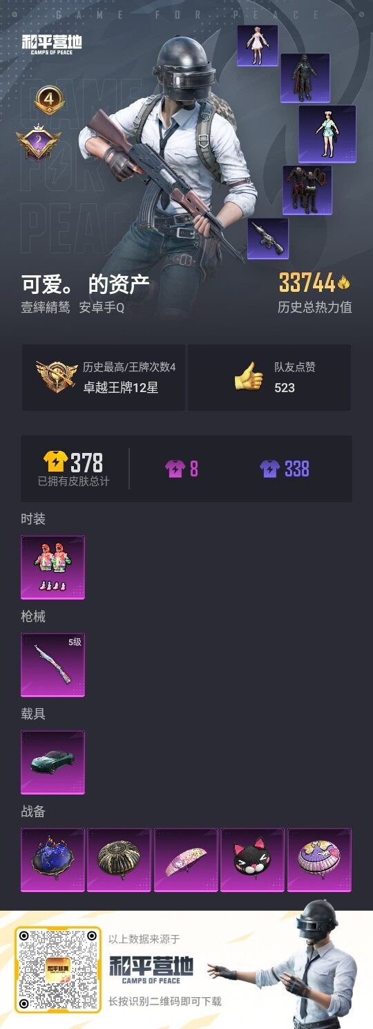 HPLE3322834和平精英账号详情图2 HPLE3322834和平精英账号详情图2