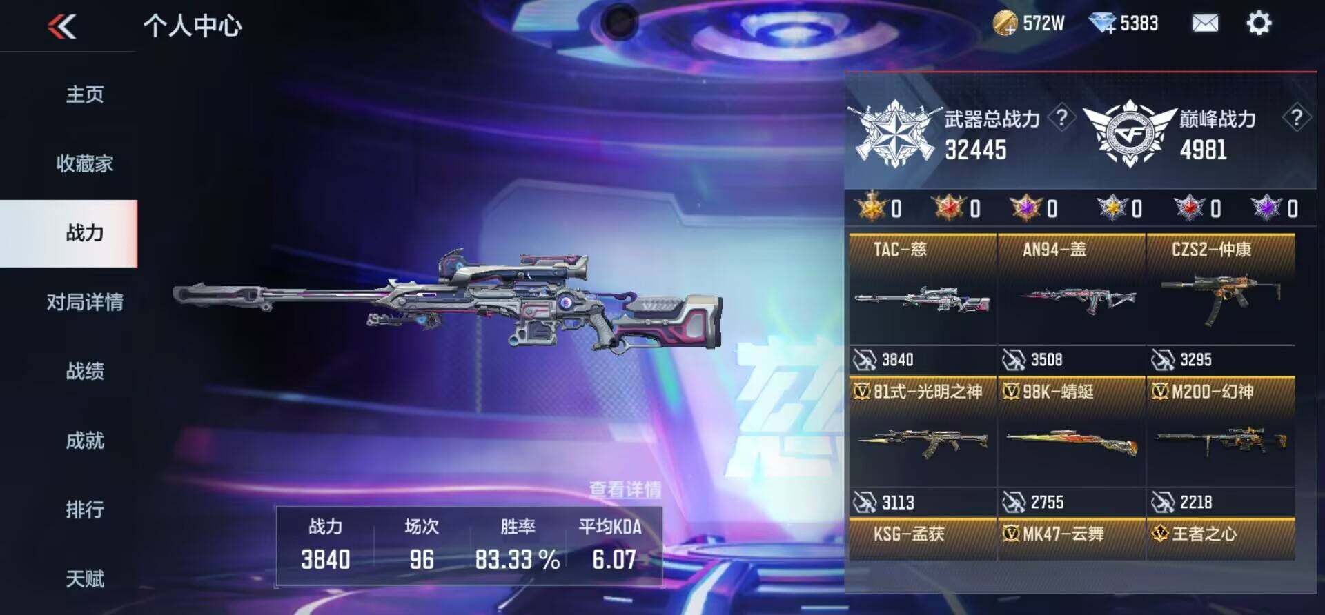 CFMEY346813枪战王者账号详情图18 CFMEY346813枪战王者账号详情图18