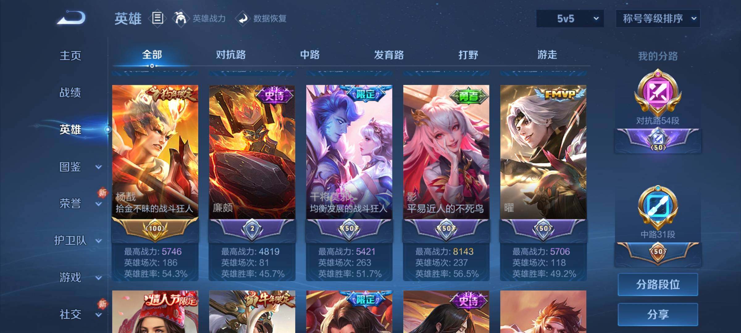 WZCMY3266172王者荣耀账号详情图5