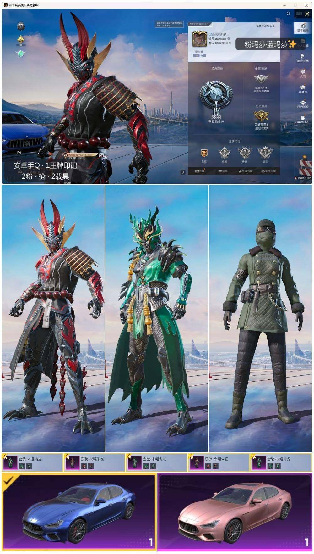 HPLE3323454和平精英账号详情图2