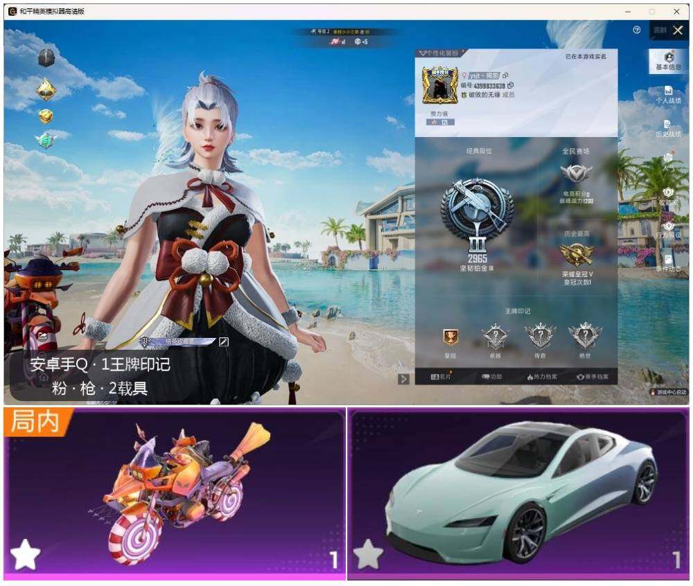 HPLE3323453和平精英账号详情图2
