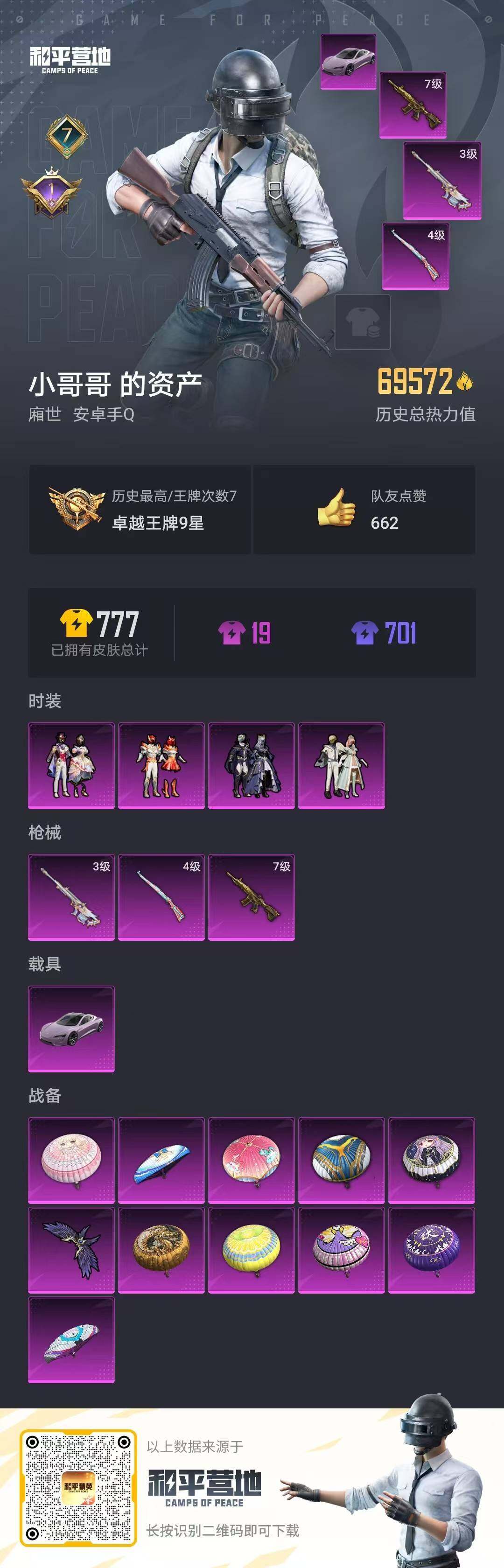 HPLE3323540和平精英账号详情图3
