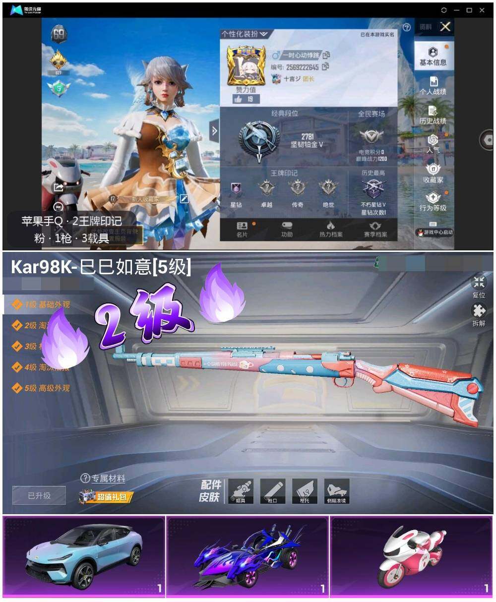 HPLE3323532和平精英账号详情图2