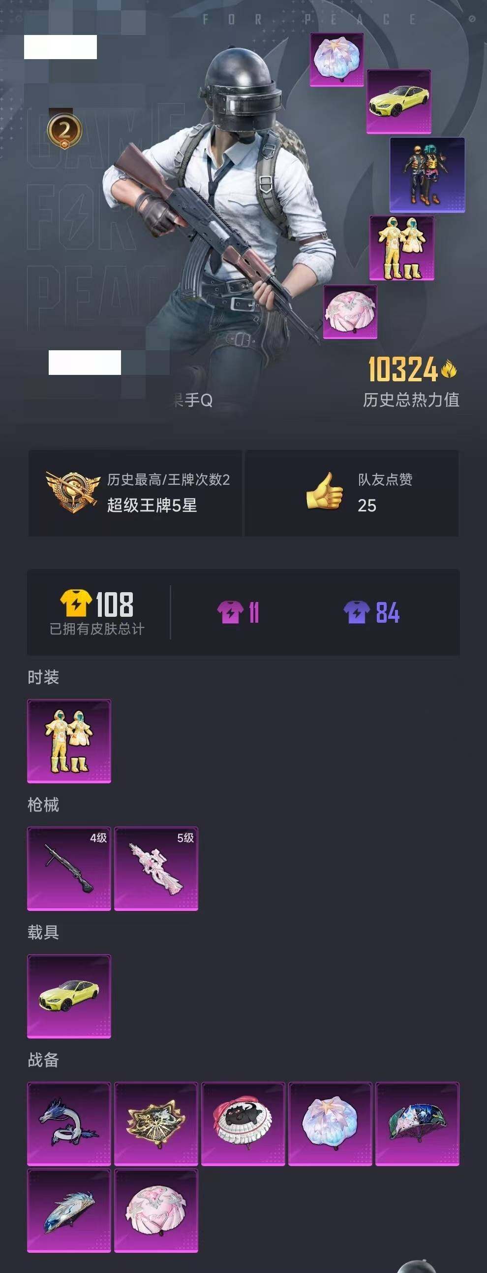 HPEY3324062和平精英账号详情图3