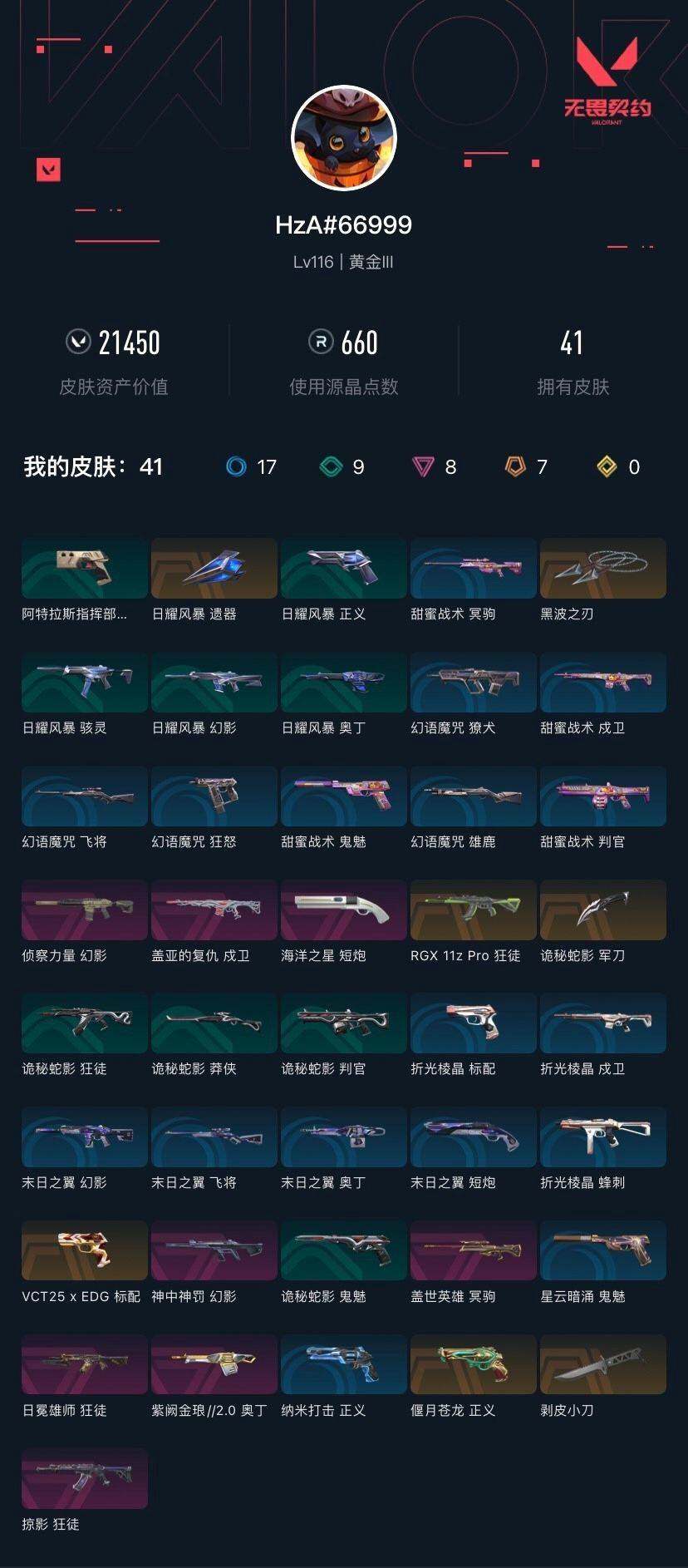 WWQXL312008无畏契约账号详情图2