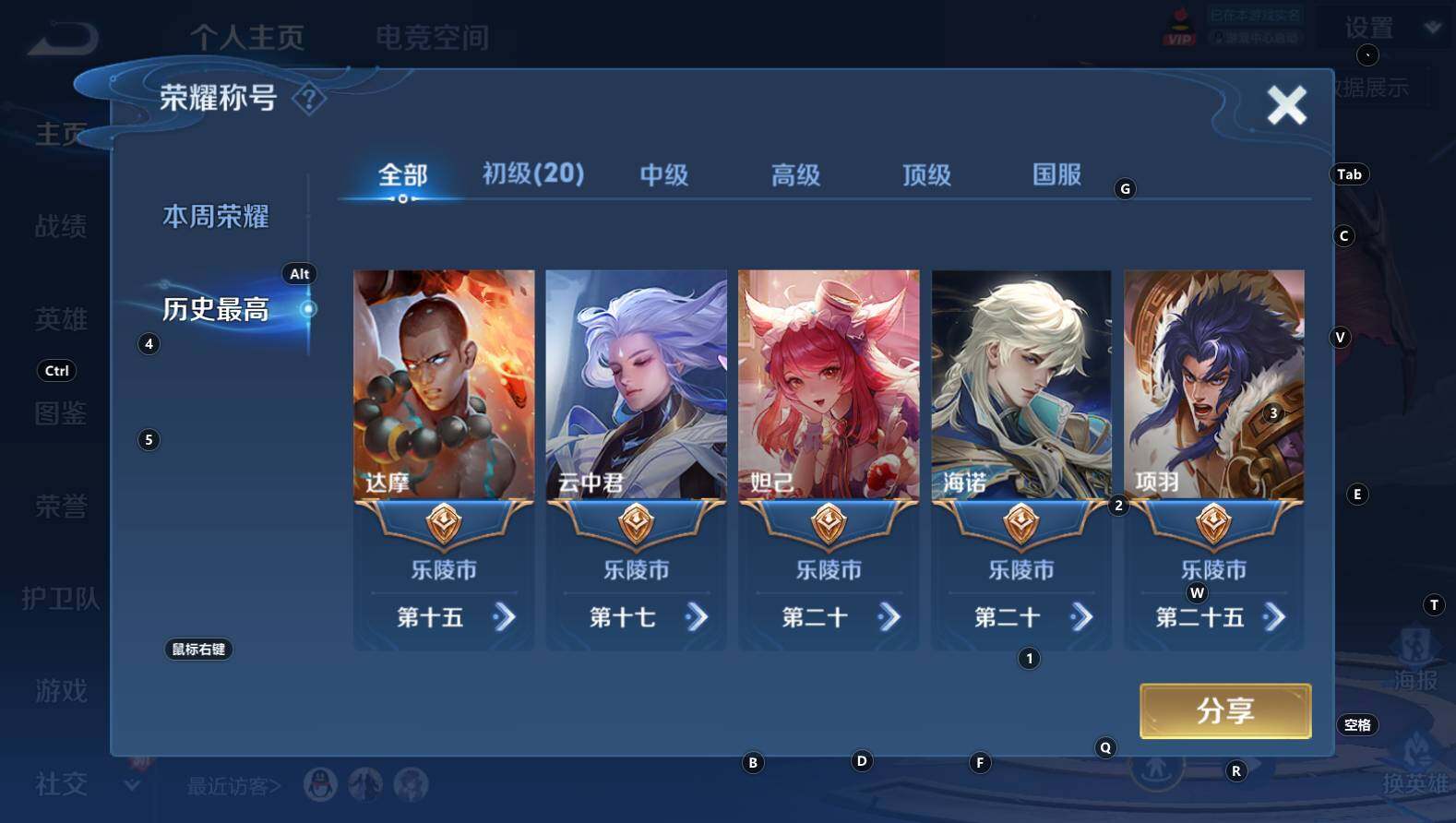 WZCMW3266753王者荣耀账号详情图5