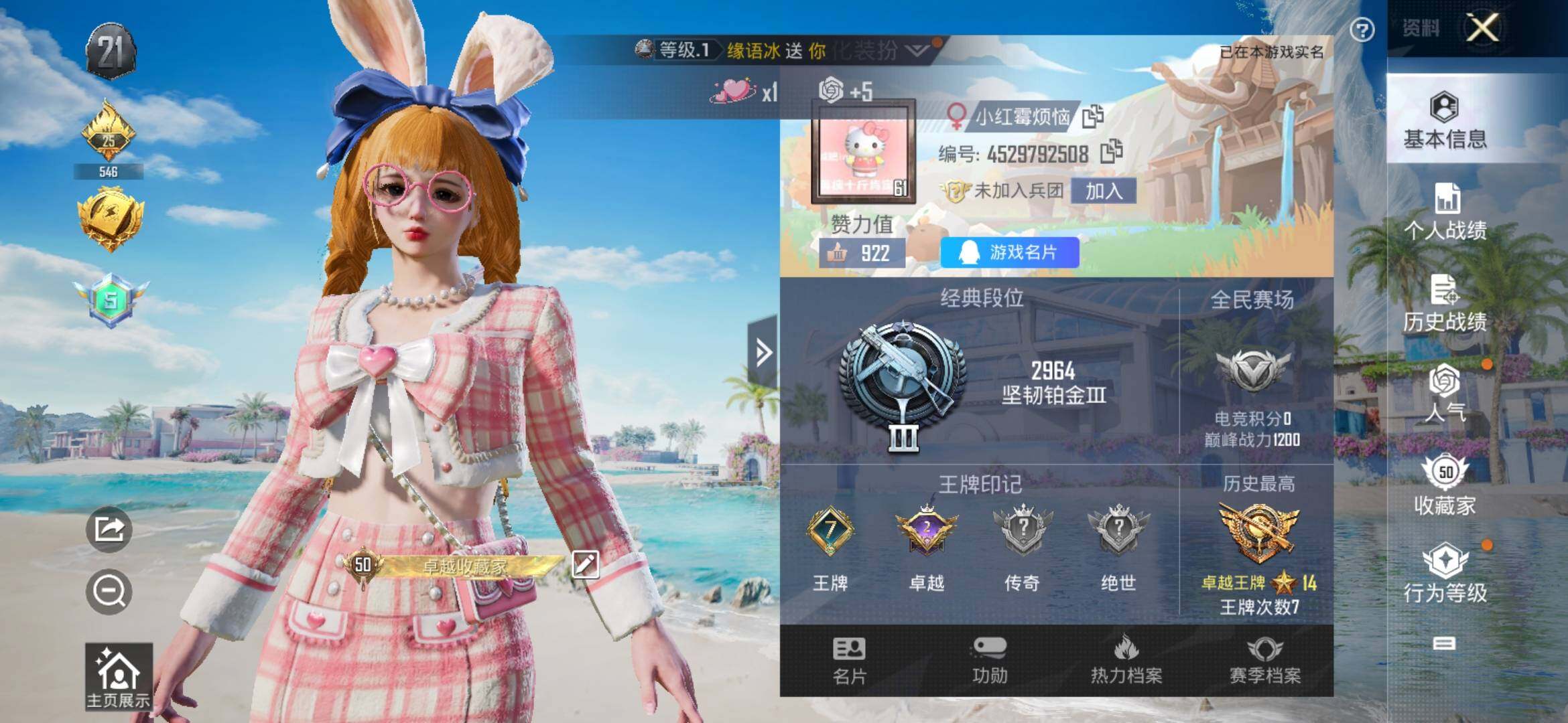 HPYXS3326315和平精英账号详情图2