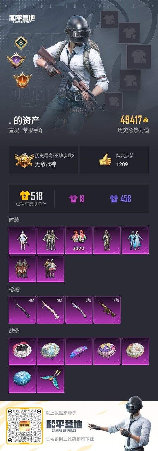 HPLE3324740和平精英账号详情图3