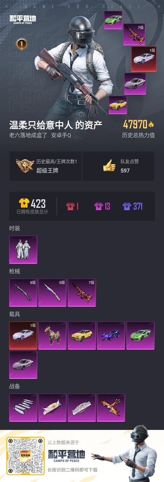HPLE3324723和平精英账号详情图3 HPLE3324723和平精英账号详情图3